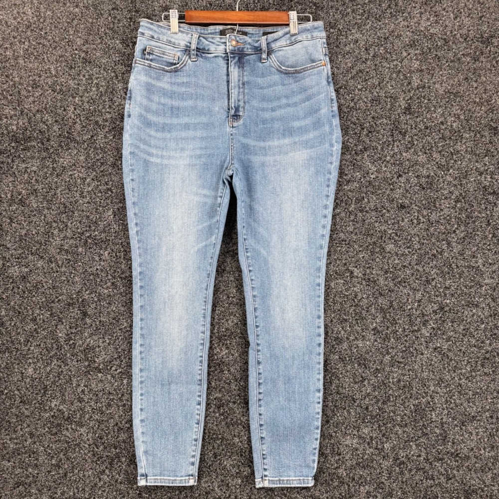 Judy Blue Skinny Fit Jeans Light Wash High Rise Stretch Denim JB88212 Size 15/32